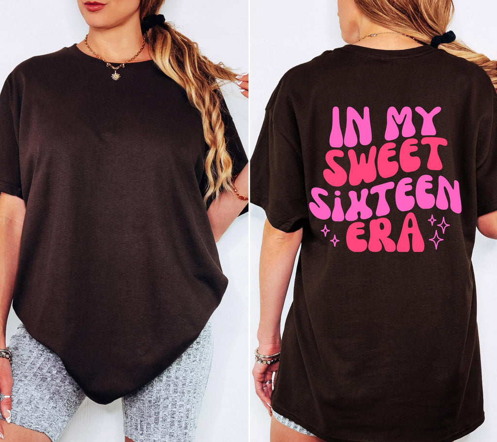 In Sweet Sixteen Era Shirt, Geburtstagsshirt, personalisiertes Geschenk 16. Geburtstag, Birthday Shirt Mädchen, Geschenk Tochter, Sweet 16