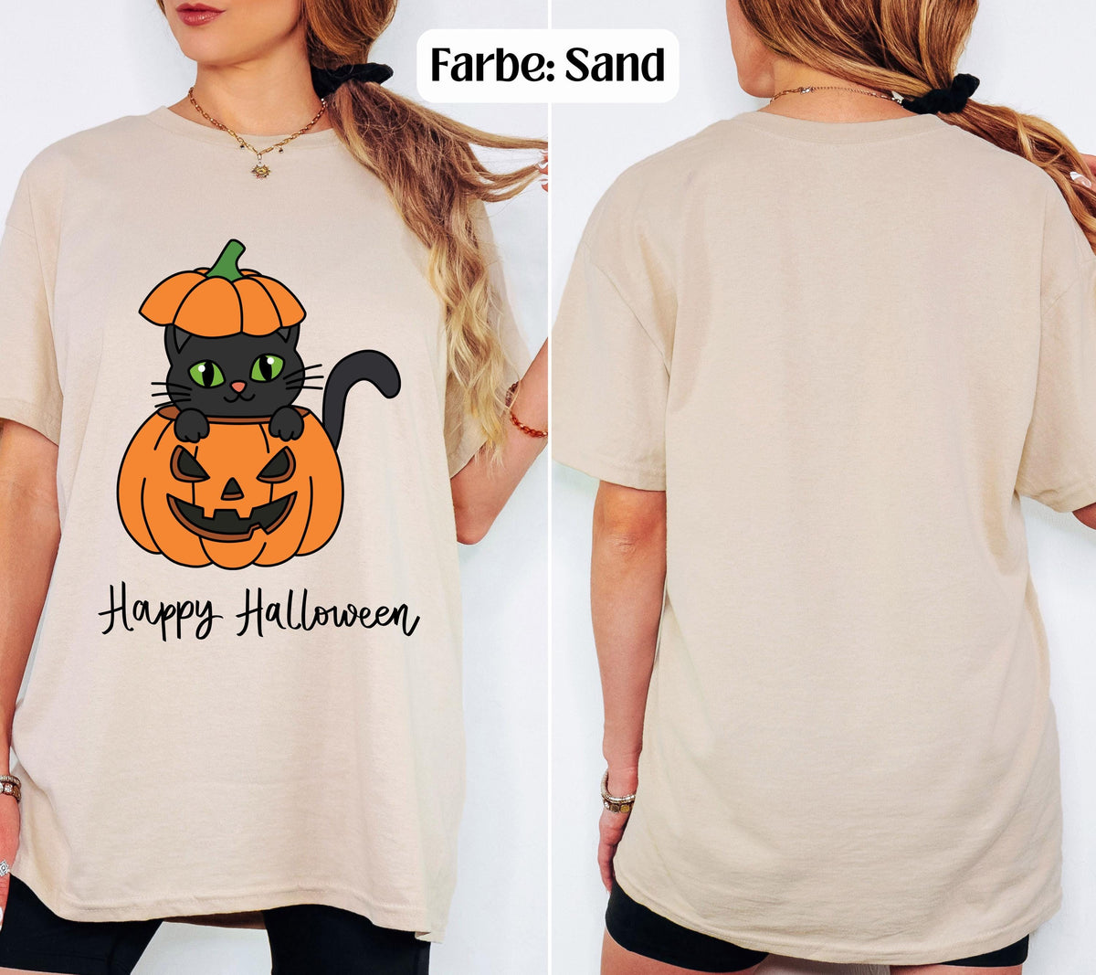Halloween Shirt, Katzen Shirt, Gruseliges Tshirt, Katze, Geschenk Halloween, Herbst T-Shirt, Katzenliebhaber, Katzenmama, Damen, Frauen