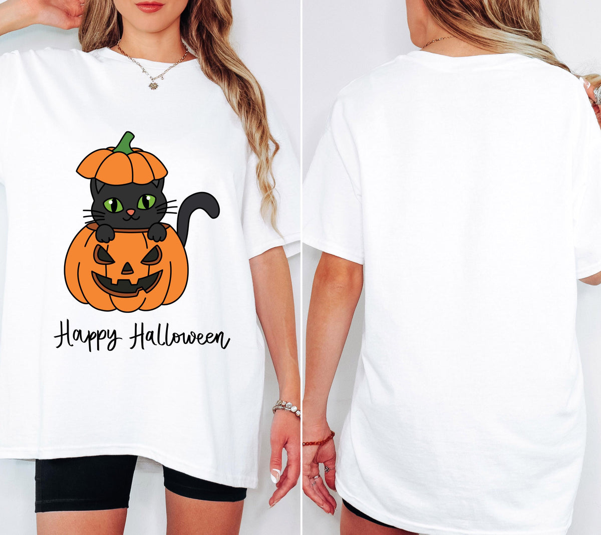 Halloween Shirt, Katzen Shirt, Gruseliges Tshirt, Katze, Geschenk Halloween, Herbst T-Shirt, Katzenliebhaber, Katzenmama, Damen, Frauen