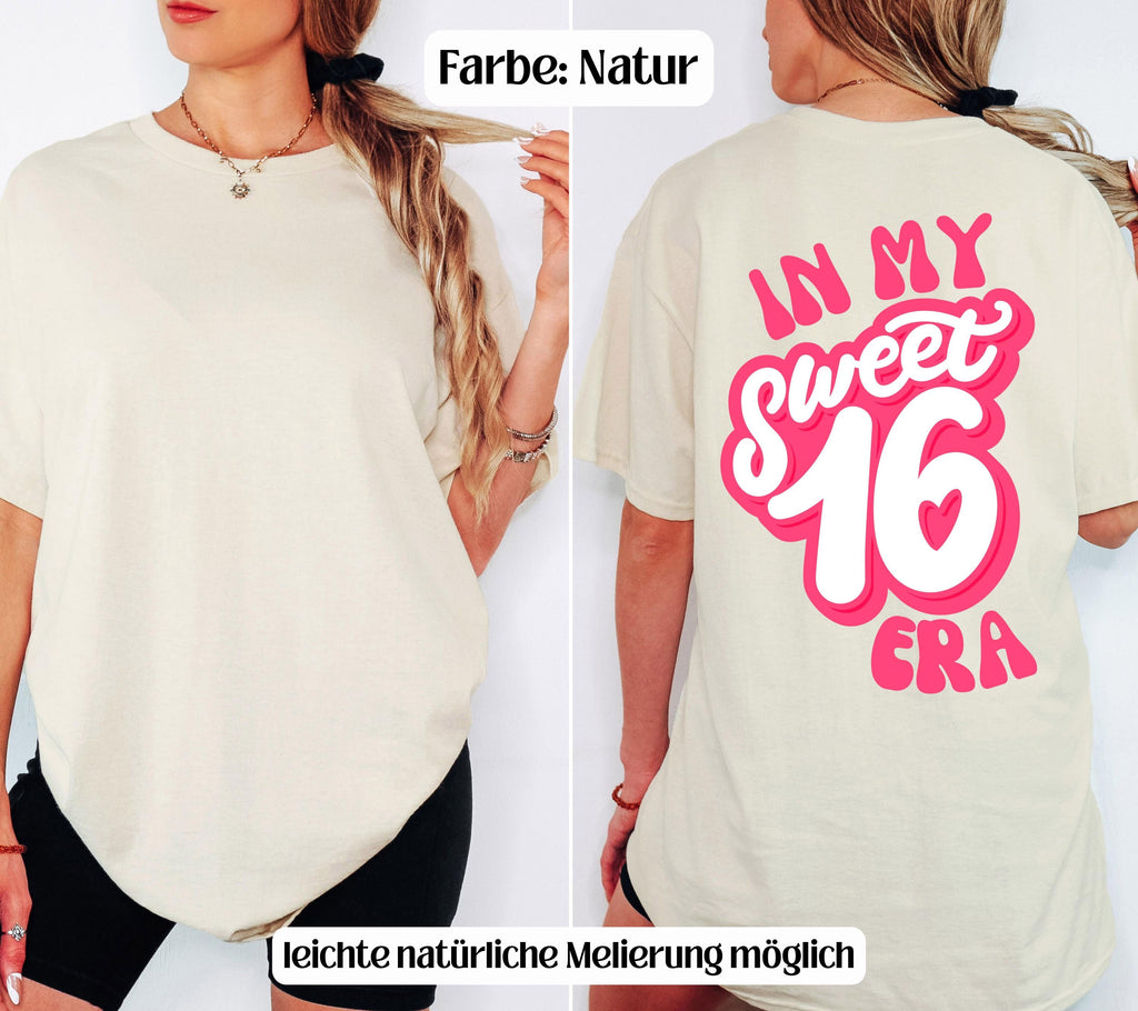 16. Geburtstag Shirt, Sweet 16 Shirt, Geburtstagsshirt Mädchen, In My Sweet Sixteen Era, Geschenk 16. Geburtstag, Geschenk Tochter, Tshirt