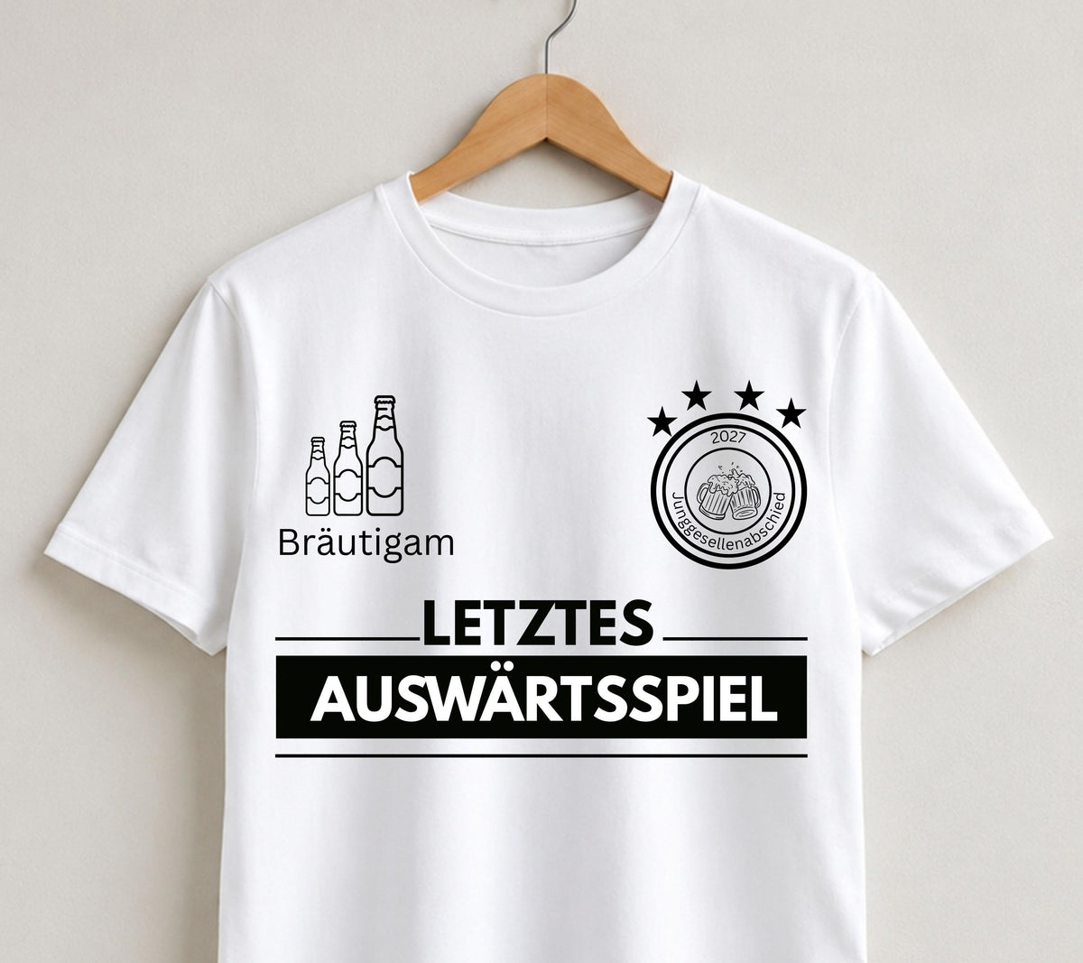 JGA Männer, T Shirts für Junggesellenabschied, JGA Shirt Herren, Fußball JGA Trikot, Letztes Auswärtsspiel, Bräutigam Shirt, Groom T-Shirt