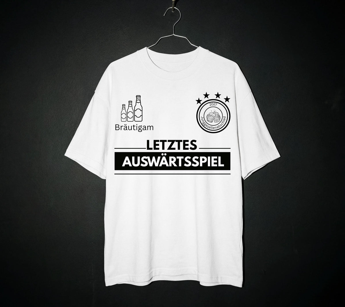 JGA Männer, T Shirts für Junggesellenabschied, JGA Shirt Herren, Fußball JGA Trikot, Letztes Auswärtsspiel, Bräutigam Shirt, Groom T-Shirt