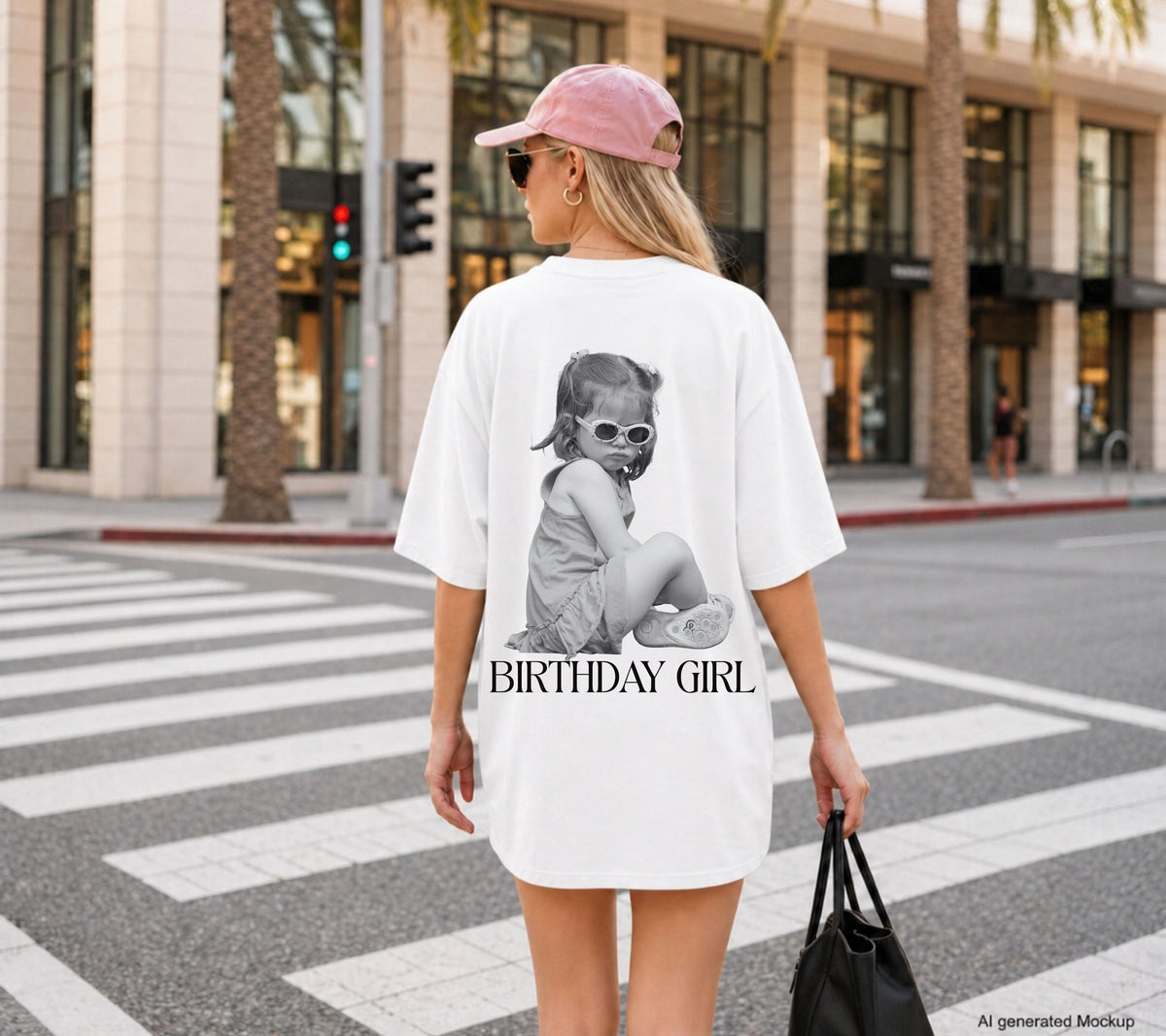 Geburtstag Shirt personalisiert Foto, Birthday Girl Shirt Damen, Geschenk Geburtstag Frau, Fotoshirt, 30 40 50 Geburtstagsshirt, Kinderfoto