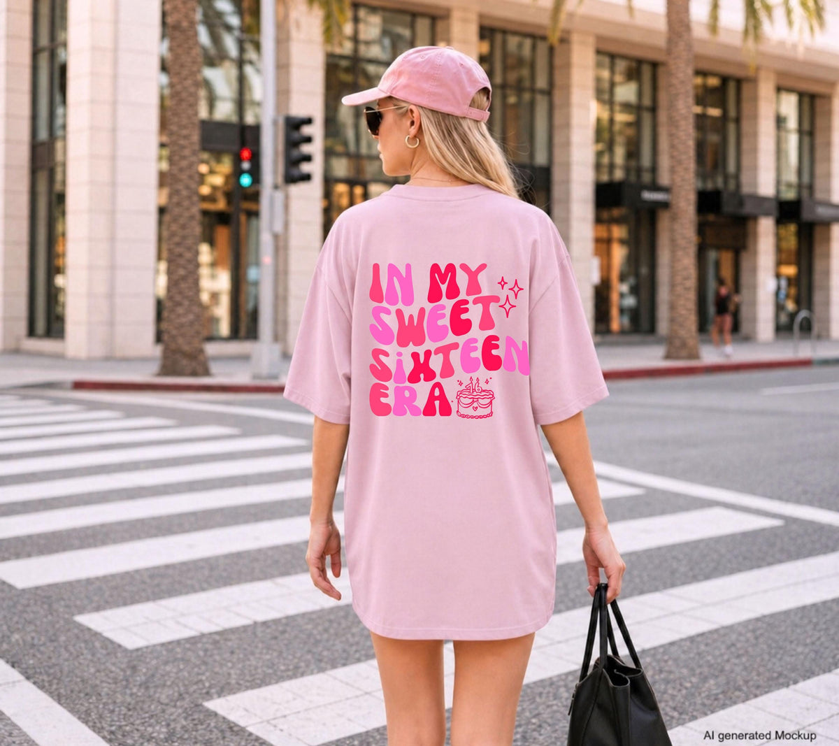Geburtstagsshirt, In Sweet Sixteen Era Shirt, personalisiertes Geschenk 16. Geburtstag, Birthday Tshirt Mädchen, Geschenk Tochter, Sweet 16