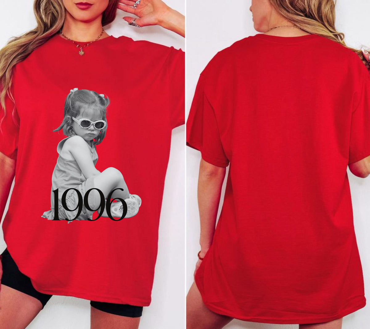 Geburtstag Shirt personalisiert mit Foto, 1996 Shirt Damen, Geschenk Geburtstag Frau, Fotoshirt 30. Geburtstag, Geburtstagsshirt, Kinderfoto