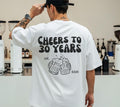 Geschenk 30. Geburtstag Männer, Geburtstags Shirt, personalisiertes 30. Geburtstag Shirt, Geschenkidee dreißig, Herren, Cheers to 30 years