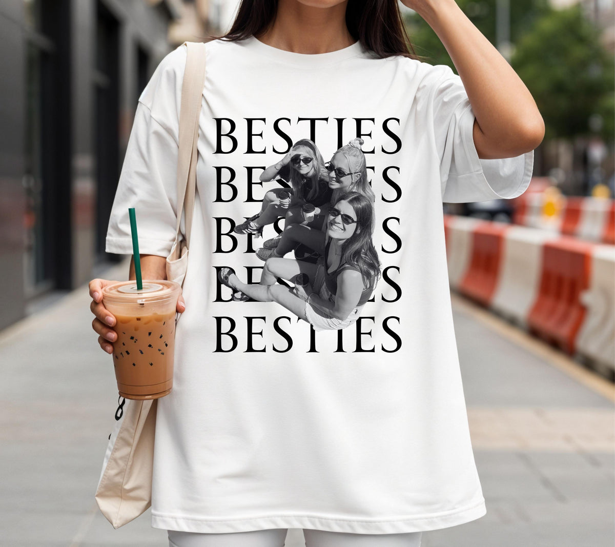 Beste Freundin Shirt, Bestie Shirt mit Foto, Geschenk Freundin, Freundinnen, BFF, Best Friends Outfit, Freundschaft, T-Shirt Damen, Frauen
