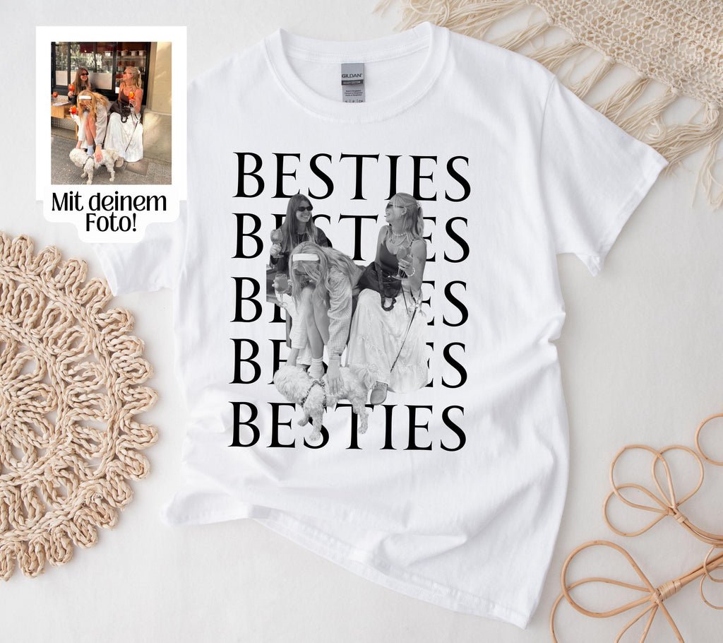 Beste Freundin Shirt, Bestie Shirt mit Foto, Geschenk Freundin, Freundinnen, BFF, Best Friends Outfit, Freundschaft, T-Shirt Damen, Frauen