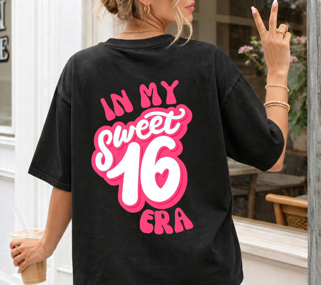 16. Geburtstag Shirt, Sweet 16 Shirt, Geburtstagsshirt Mädchen, In My Sweet Sixteen Era, Geschenk 16. Geburtstag, Geschenk Tochter, Tshirt