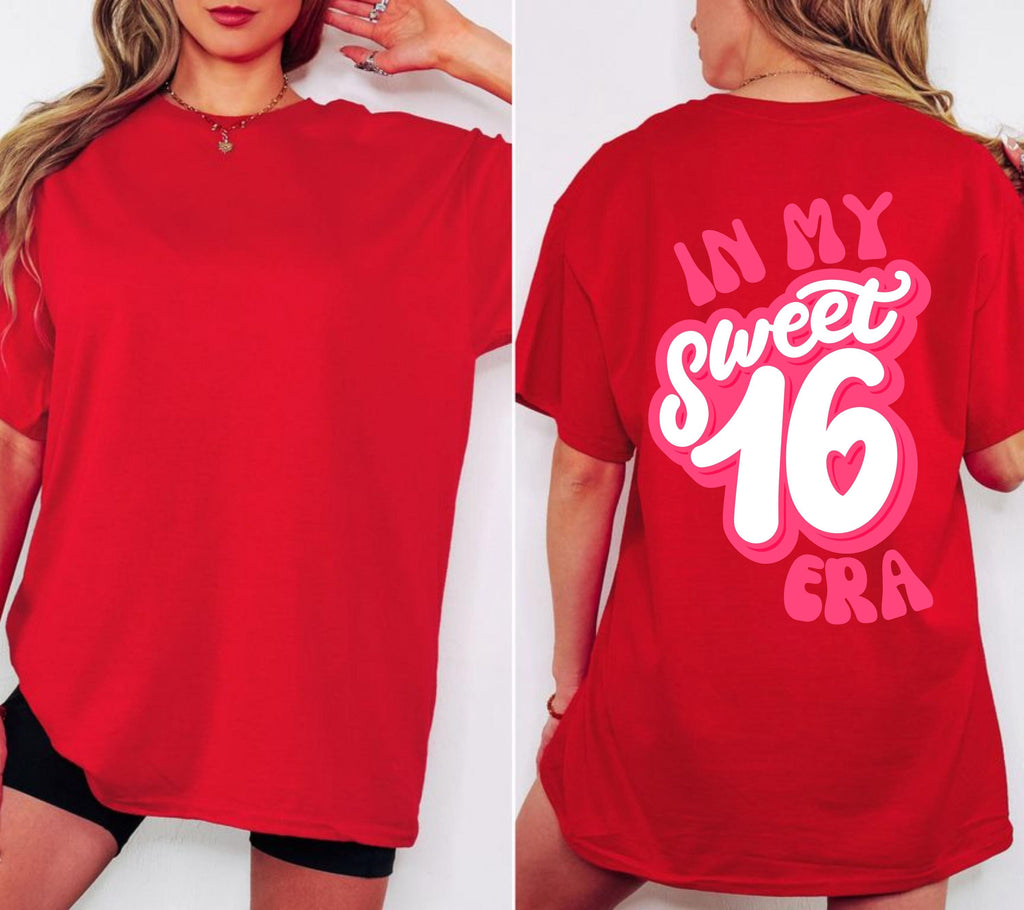 16. Geburtstag Shirt, Sweet 16 Shirt, Geburtstagsshirt Mädchen, In My Sweet Sixteen Era, Geschenk 16. Geburtstag, Geschenk Tochter, Tshirt