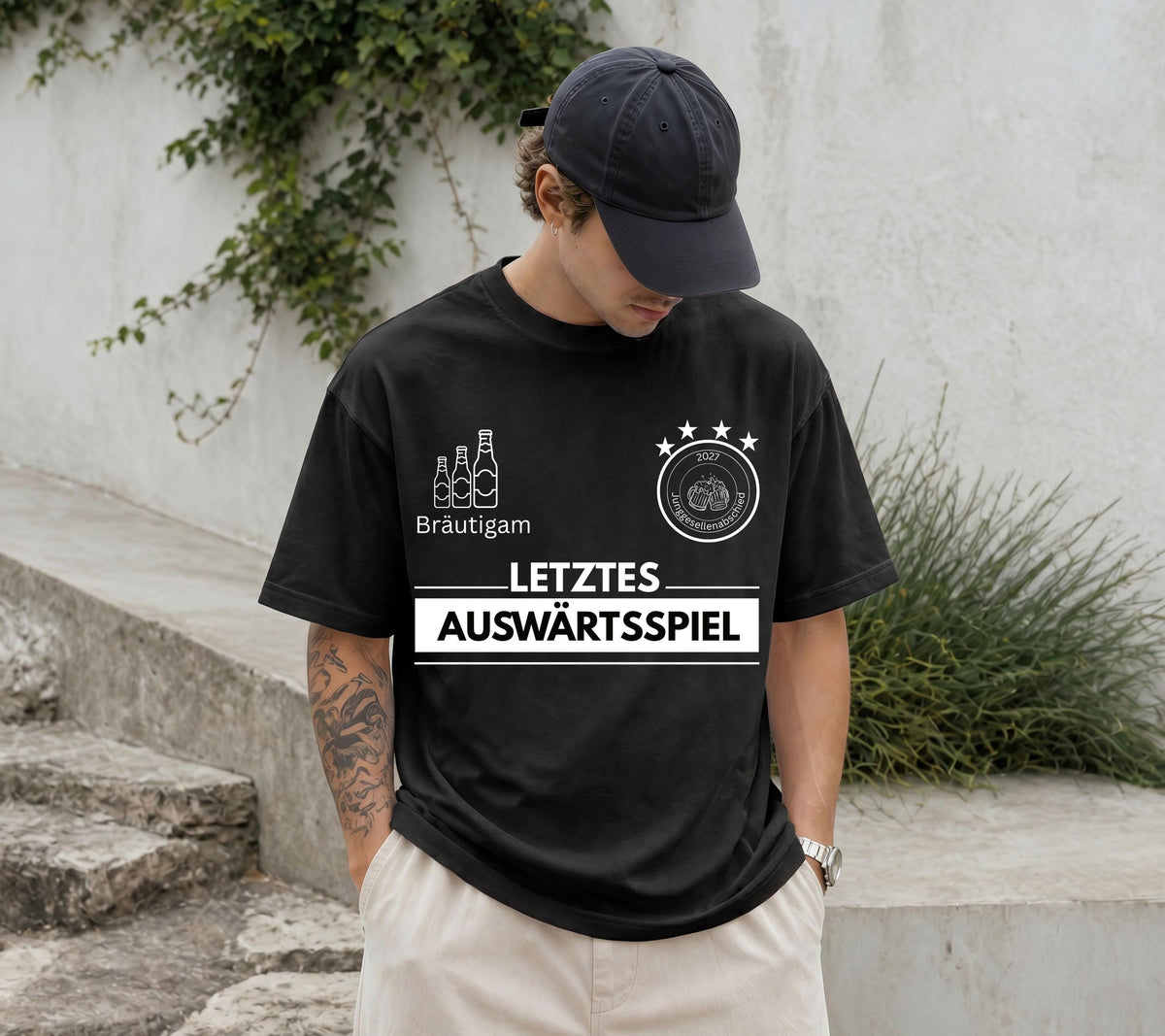 JGA Männer, T Shirts für Junggesellenabschied, JGA Shirt Herren, Fußball JGA Trikot, Letztes Auswärtsspiel, Bräutigam Shirt, Groom T-Shirt