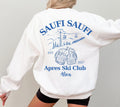 Apres Ski Pullover personalisiert | Saufi Saufi Après Ski Club mit Name & Jahr | Skiurlaub Outfit | Bier Pullover | Gruppen Geschenk