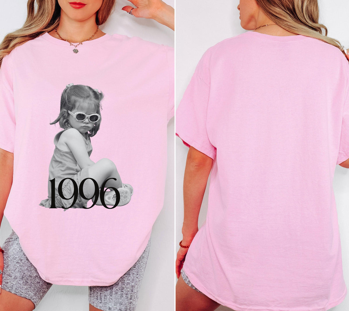 Geburtstag Shirt personalisiert mit Foto, 1996 Shirt Damen, Geschenk Geburtstag Frau, Fotoshirt 30. Geburtstag, Geburtstagsshirt, Kinderfoto