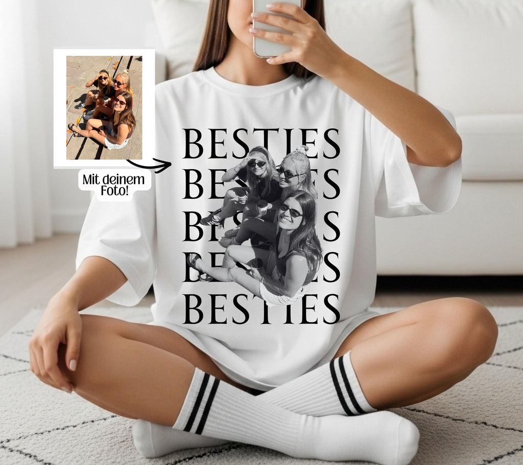 Beste Freundin Shirt, Bestie Shirt mit Foto, Geschenk Freundin, Freundinnen, BFF, Best Friends Outfit, Freundschaft, T-Shirt Damen, Frauen